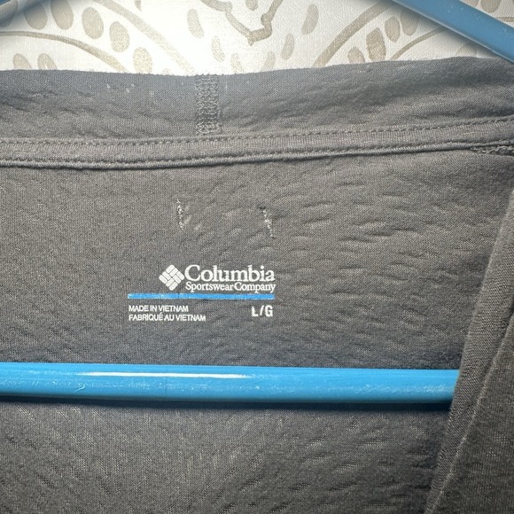 Columbia Women's Size Large Gray 3/4 Sleeve Hooded Semi Sheer - Picture 5 of 7